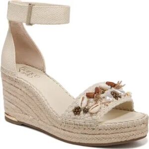Franco Sarto Clemensshl Espadrille Sandals with Ankle Straps SZ 9.5 NEW